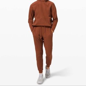 RARE Lululemon At Ease Jogger Heathered Dark Terracotta / Black Size Medium